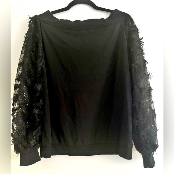 Nwot Boston Proper 3D Lace Off the Shoulder Top Shirt Size Medium - Picture 3 of 4